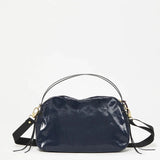 Jack Gomme Linen LeBowl Shoulder and Crossbody Bag in Deep Navy - Big Bag NY