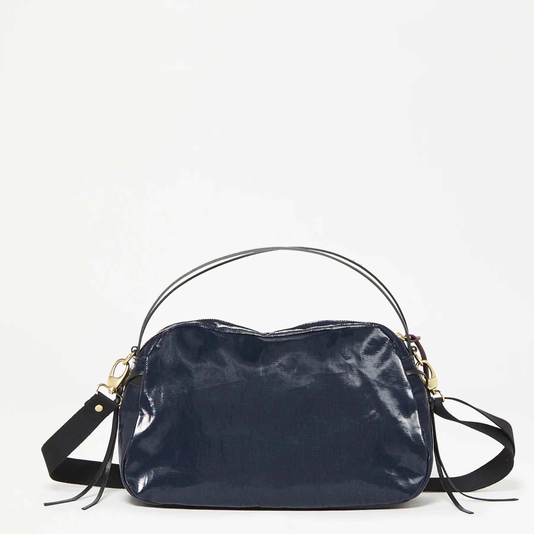 Jack Gomme Linen LeBowl Shoulder and Crossbody Bag in Deep Navy - Big Bag NY