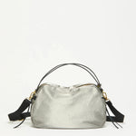 Jack Gomme Linen LeBowl Shoulder and Crossbody Bag in Silver - Big Bag NY