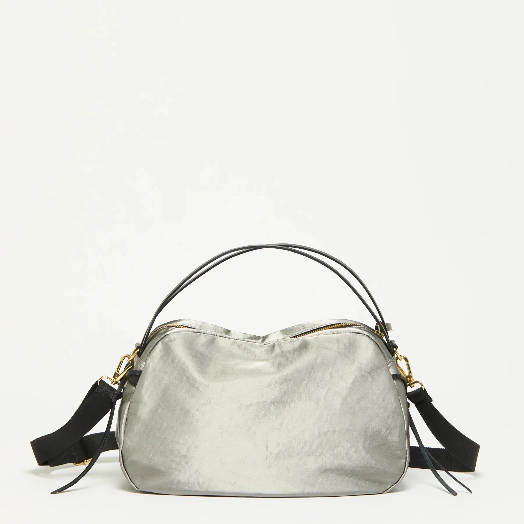 Jack Gomme Linen LeBowl Shoulder and Crossbody Bag in Silver - Big Bag NY
