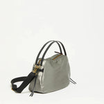 Jack Gomme Linen LeBowl Shoulder and Crossbody Bag in Silver - Big Bag NY