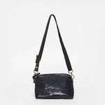Jack Gomme Mini Shoulder Bag in Coated Linen Deep Navy - Big Bag NY
