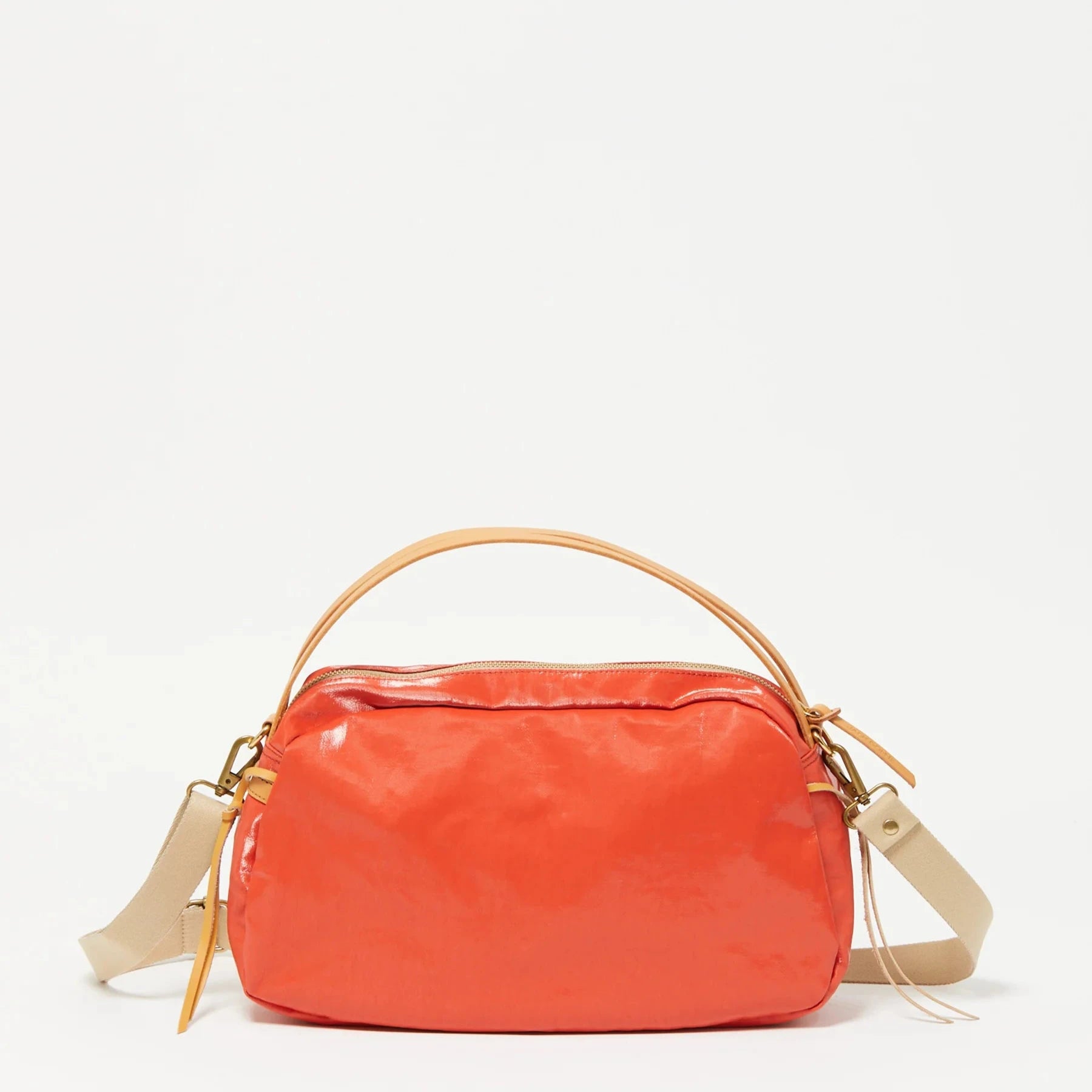 Jack Gomme Linen LeBowl Shoulder and Crossbody Bag in Tomato - Big Bag NY