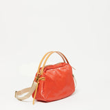 Jack Gomme Linen LeBowl Shoulder and Crossbody Bag in Tomato - Big Bag NY