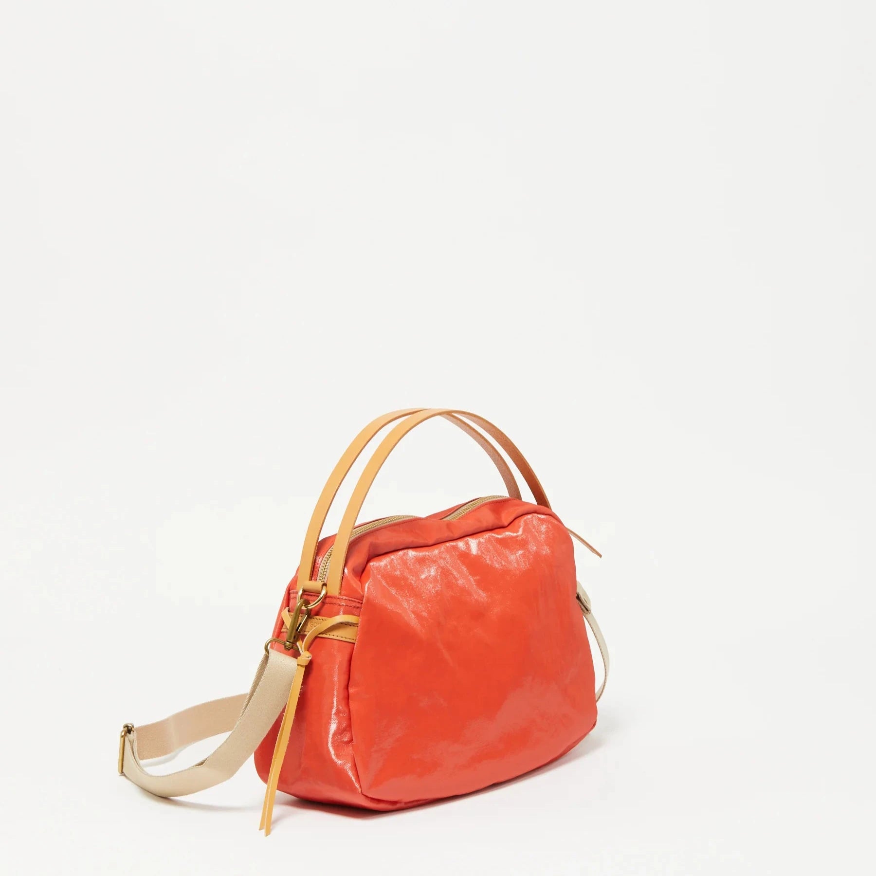 Jack Gomme Linen LeBowl Shoulder and Crossbody Bag in Tomato - Big Bag NY