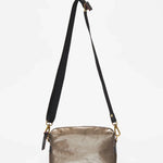 Jack Gomme Mini Linen Shoulder and Crossbody Bag in Chestnut - Big Bag NY
