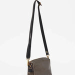 Jack Gomme Mini Linen Shoulder and Crossbody Bag in Chestnut - Big Bag NY
