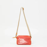 Jack Gomme Mini Shoulder Bag in Coated Linen Tomato - Big Bag NY