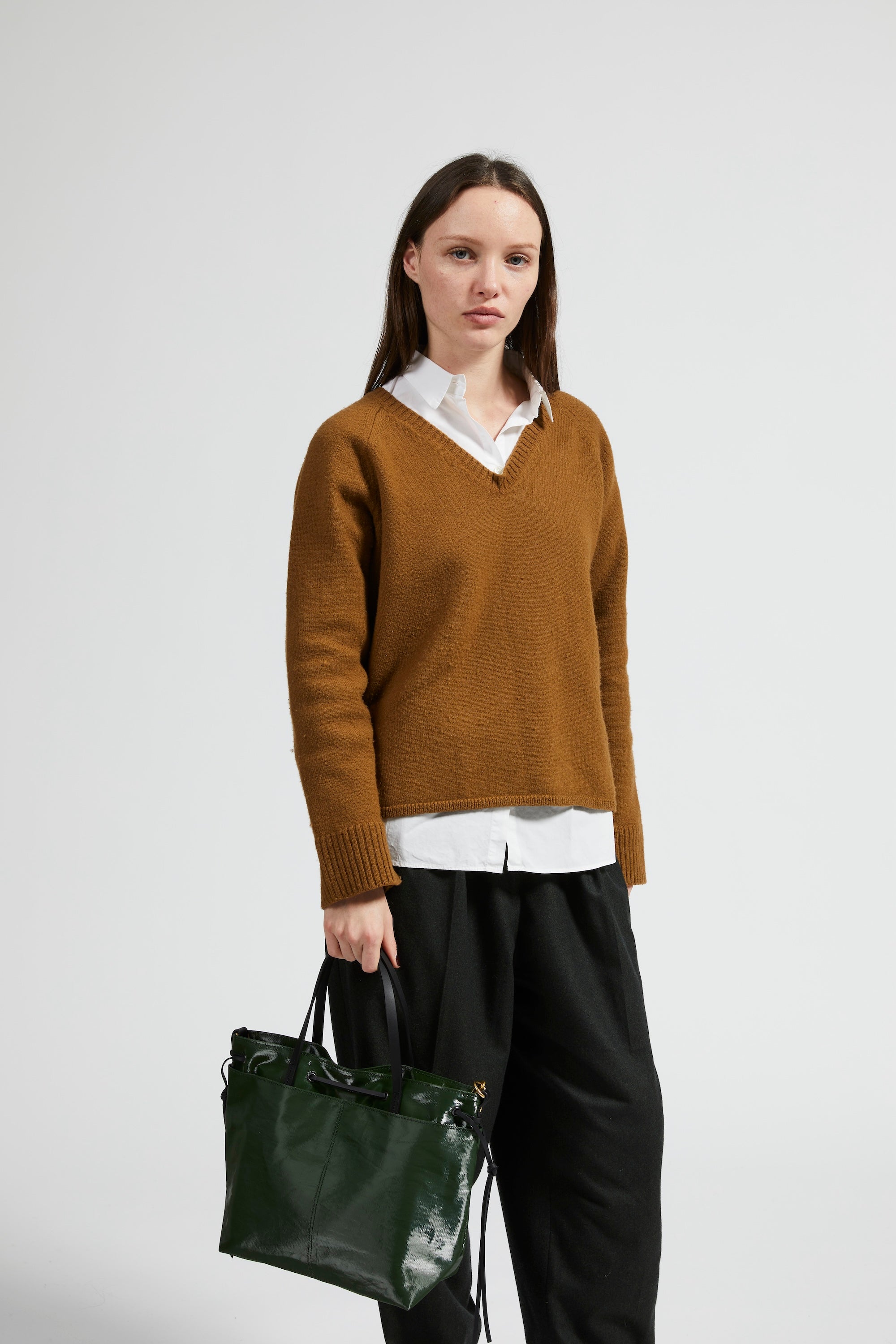 Jack Gomme EMY Linen Tote in Cypress Green - Big Bag NY