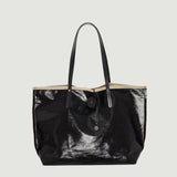 Jack Gomme Atelier Lin Coated Linen Bahia Tote Black - Big Bag NY