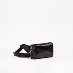 Jack Gomme Premium Coated Linen Bloom Bum Bag Banana Bag Belt Bag Noir Black Color - Big Bag NY