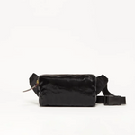 Jack Gomme Premium Coated Linen Bloom Bum Bag Banana Bag Belt Bag Noir Black Color - Big Bag NY
