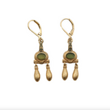 LA2L APIA Serpentine Double Drop Earrings in Green Serpentine - Big Bag NY