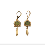 LA2L APIA Serpentine Single Drop Earrings in Green Serpentine - Big Bag NY
