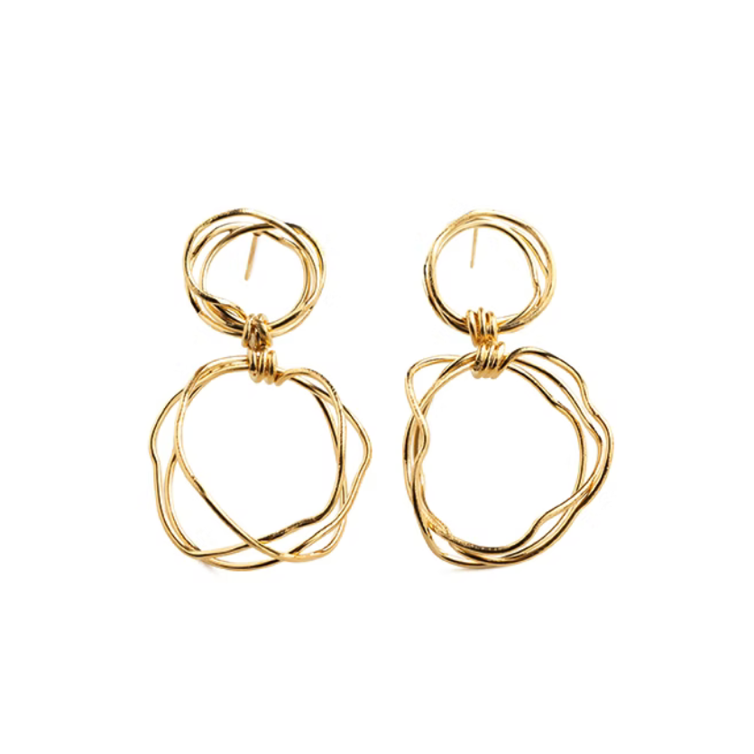 Laure Mory Bijoux Lambra Post Double Drops - Big Bag NY