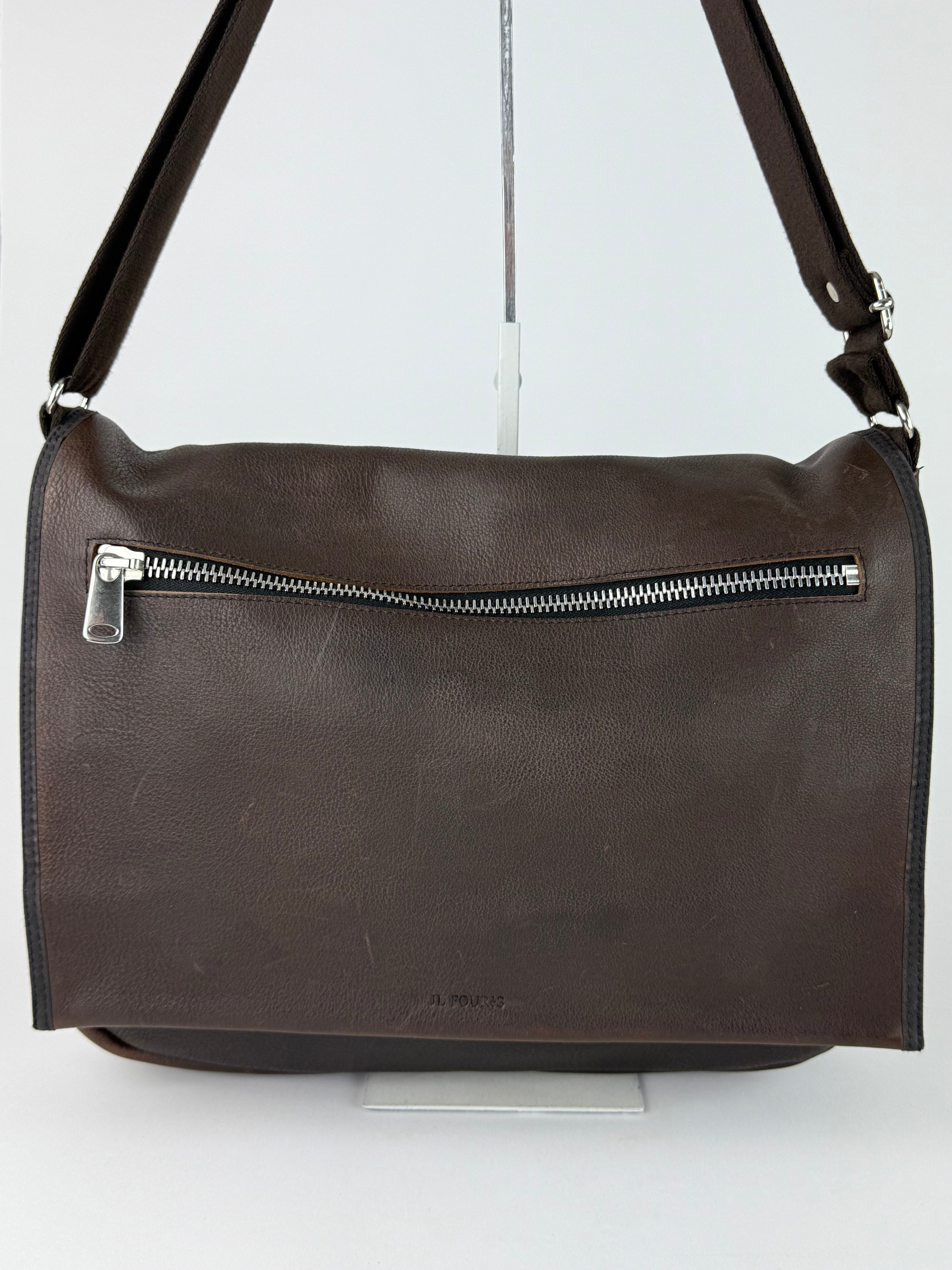 Les Ateliers Foures Route 81 Brown Flap Messenger - Big Bag NY