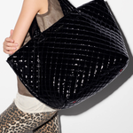 MZ Wallace Large Metro Tote Deluxe Black Lacquer - Big Bag NY