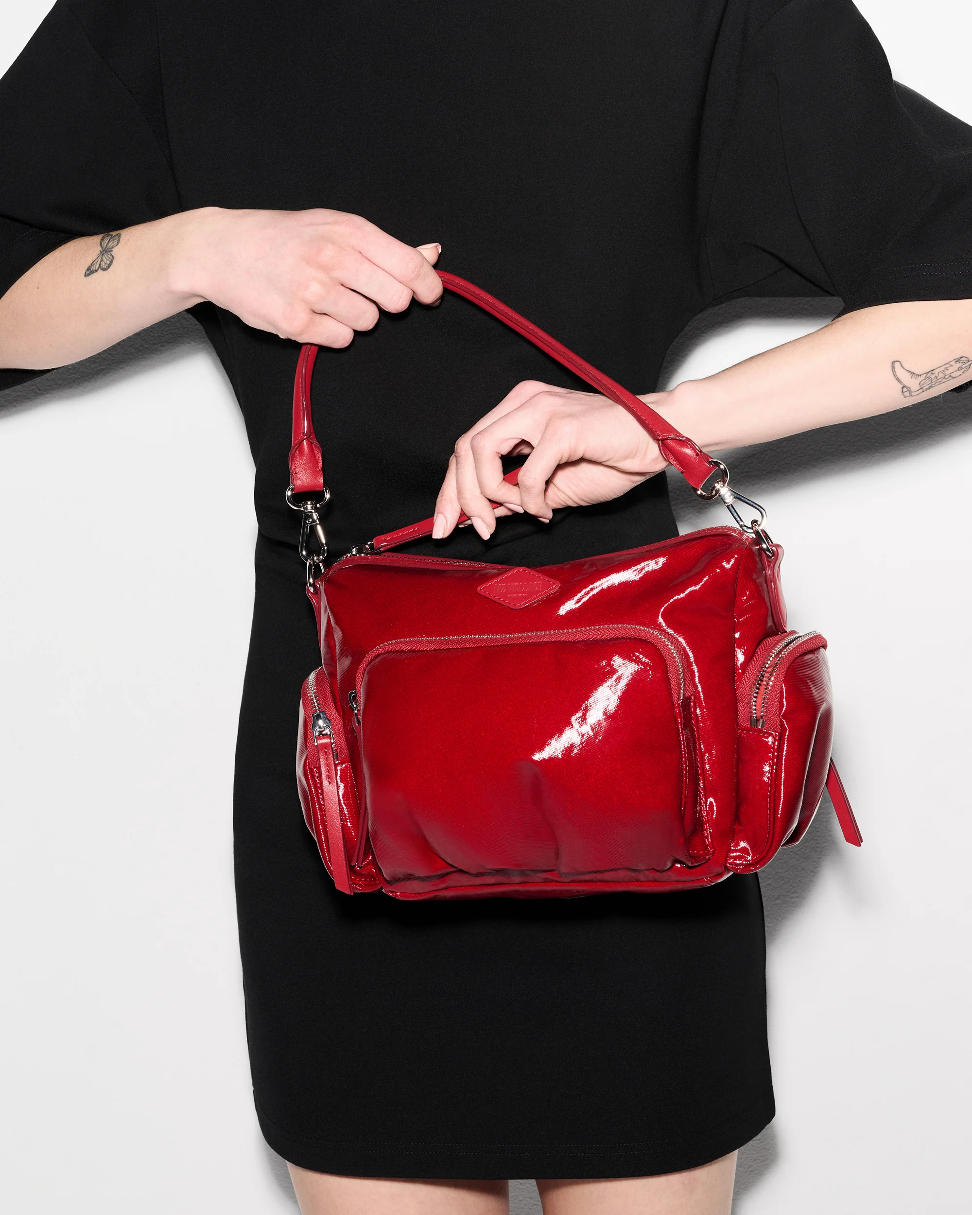 MZ Wallace Small Chelsea Crossbody Bag Apple Gloss - Big Bag NY