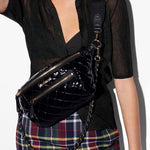 MZ Wallace Small Crosby Crossbody Sling Black Lacquer - Big Bag NY