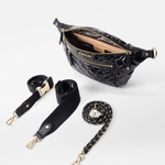 MZ Wallace Small Crosby Crossbody Sling Black Lacquer - Big Bag NY