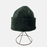 Muhlbauer TULLO Smooth Shearling Fold-Up Beanie Hat Green - Big Bag NY