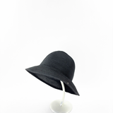 PCNQ NOAH Straw Effect Paper Bucket Hat -Black - Big Bag NY