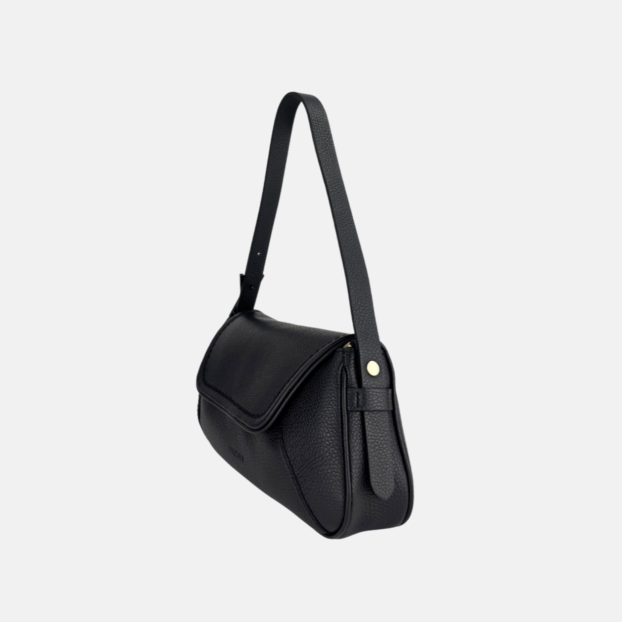Plinio Visona MARGOT Baguette Flap shoulder Bag Black- Big Bag NY