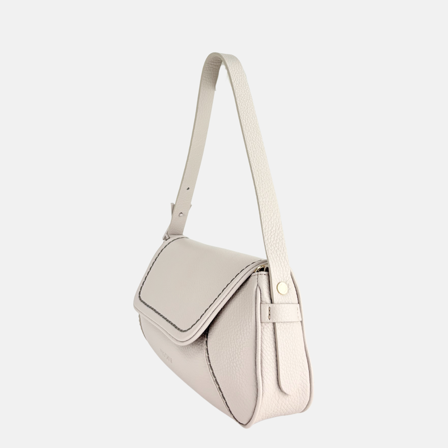 Plinio Visona MARGOT Baguette Flap shoulder Bag Stone- Big Bag NY 2