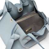 Plinio Visona Queen Small Top Handle Tassel Tote Blue - Big Bag NY