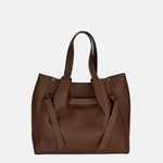 Plinio Visona VITTORIA Queen Extra Large Leather Tote Walnut - Big Bag NY