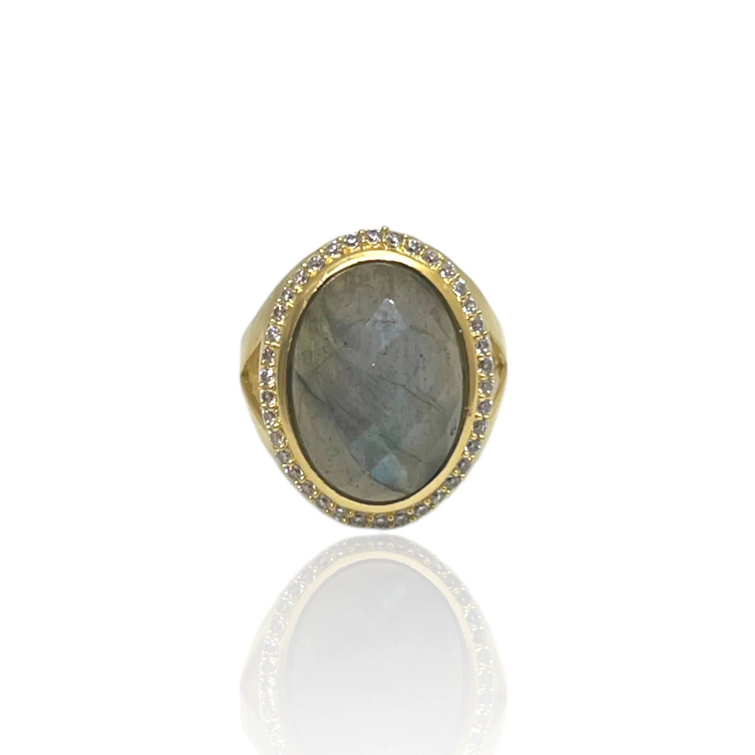 TAT2 Gold Labradorite FORTE Ring - Big Bag NY