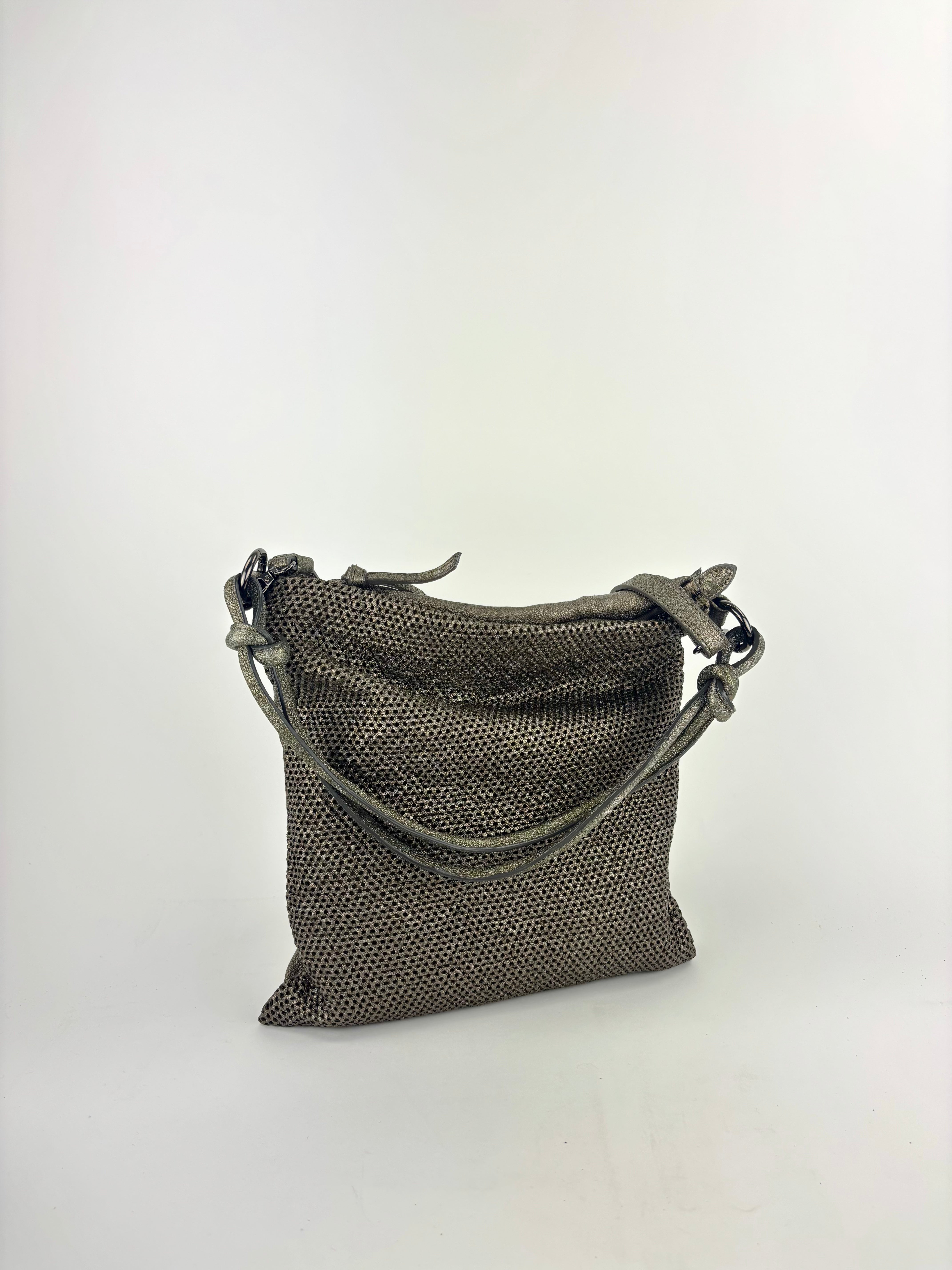 Reptile's House Flag Metal Slimline Shoulder and Crossbody Bronzo- Big Bag NY