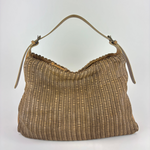 Reptile's House Lune Large Shoulder Bag with Brass Buckle Beige - Big Bag NY 1