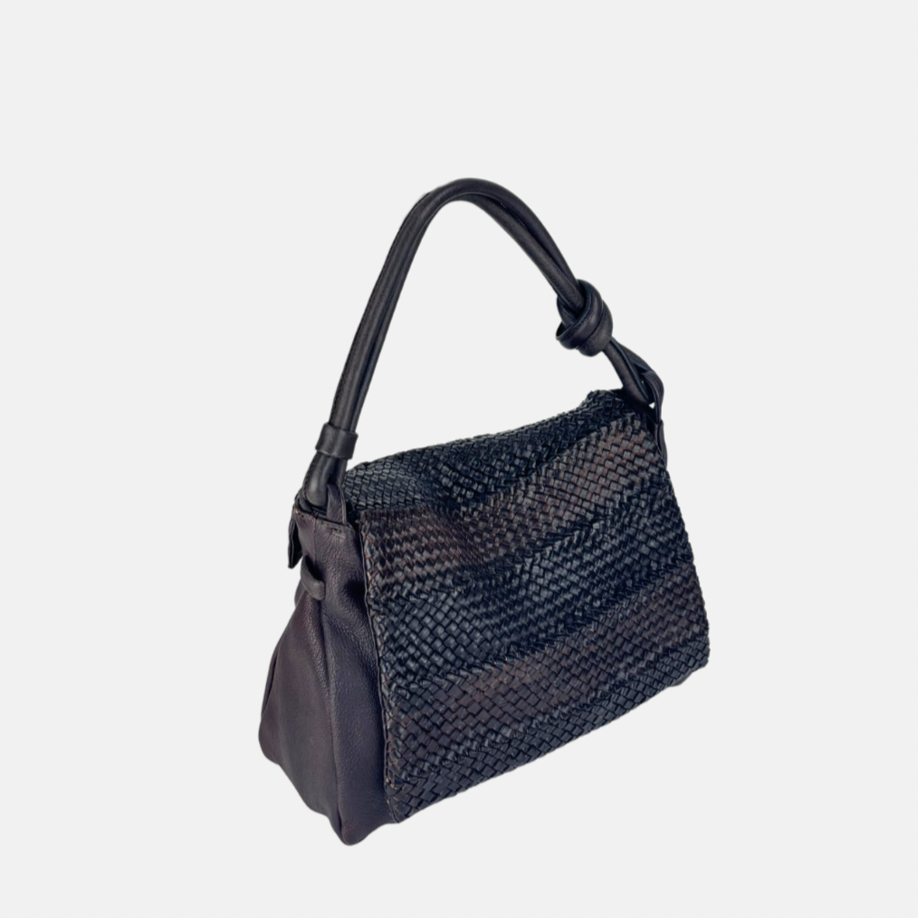 Reptile's House Soul Calf Leather Shoulder Bag CIOK chocolate brown - Big Bag NY