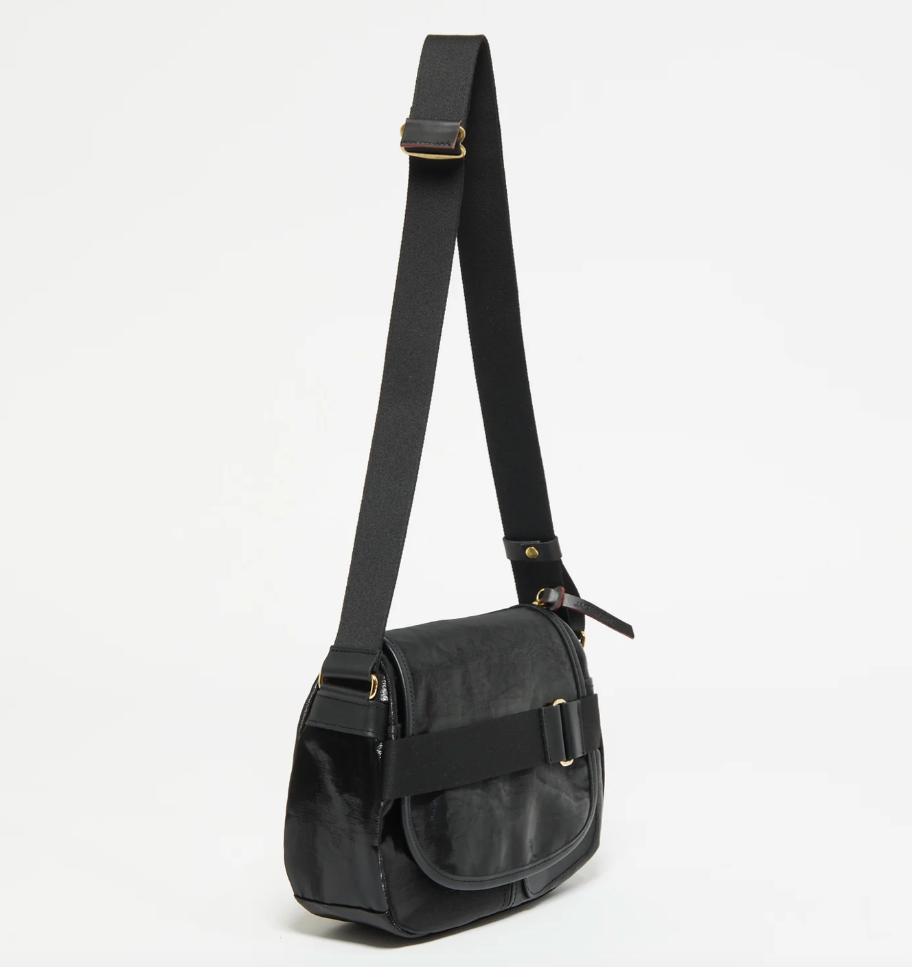 Jack Gomme PETIT GABY Linen Messenger Bag Noir - Big Bag NY