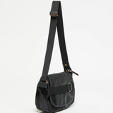 Jack Gomme PETIT GABY Linen Messenger Bag Noir - Big Bag NY