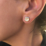 Raina Studs with Silver Resin