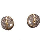 Raina Studs with Silver Resin