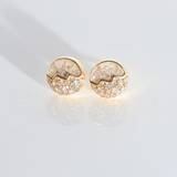 Raina Studs with Silver Resin