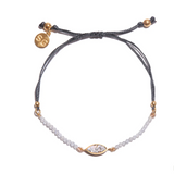 Salma Diamond and White Labradorite Bead Bracelet
