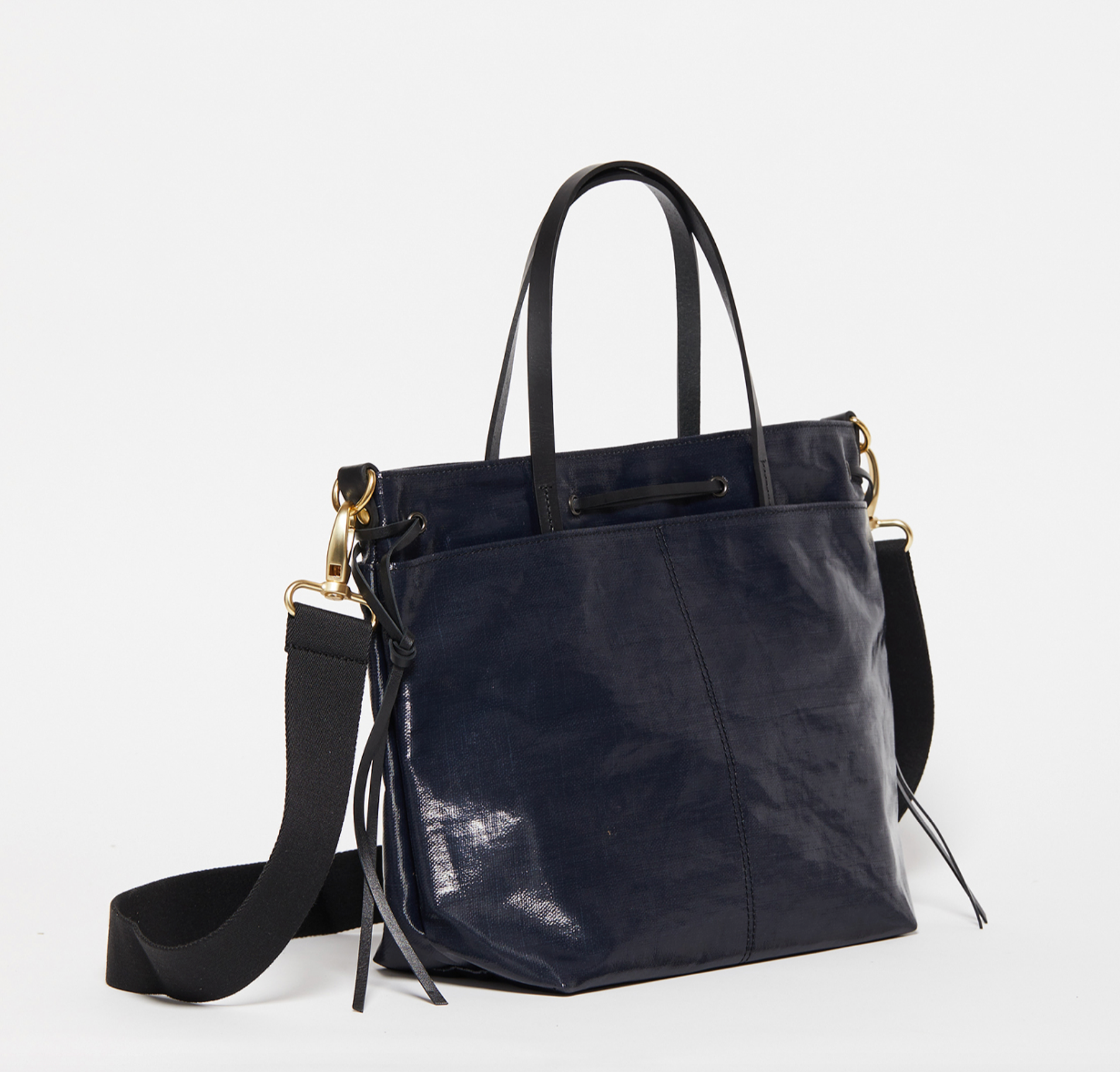 Jack Gomme EMY Tote Bag Coated Linen Deep Navy - Big Bag NY