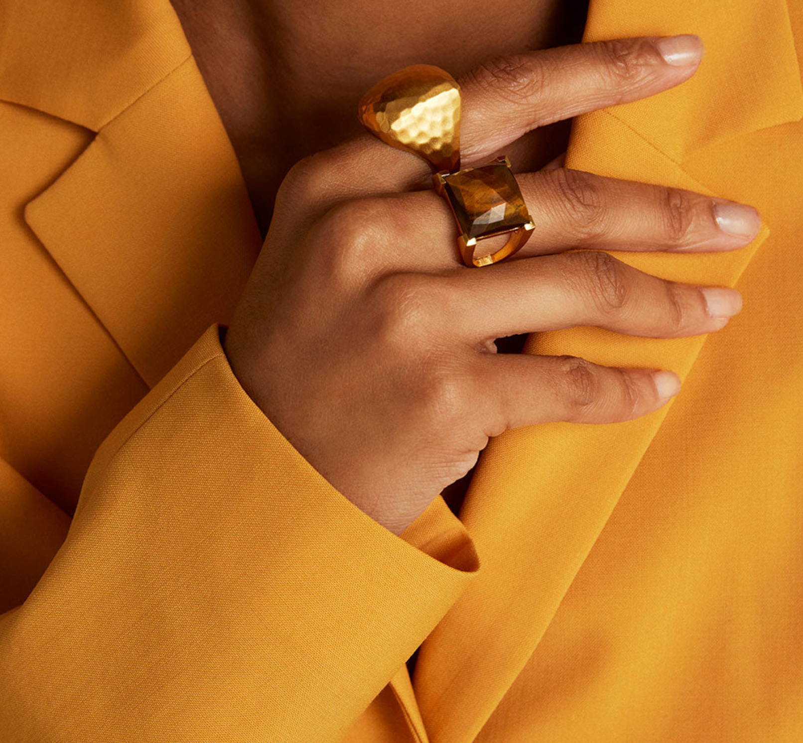Dean Davidson Plaza Ring in Tiger's Eye - Big Bag NY