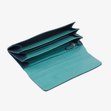 Indigo French Blue Tusk Siam Accordion Clutch Wallet - Big Bag NY