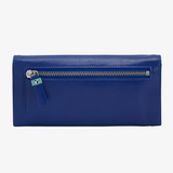 Indigo French Blue Tusk Siam Accordion Clutch Wallet - Big Bag NY