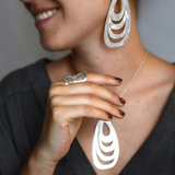 XL Menhir Silver Earrings