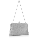 Whiting Davis Dimple Frame Clutch -