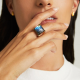 Plaza Ring in Labradorite