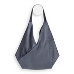 InZu Bevel Tote in Black and Grey Lines - Big Bag NY