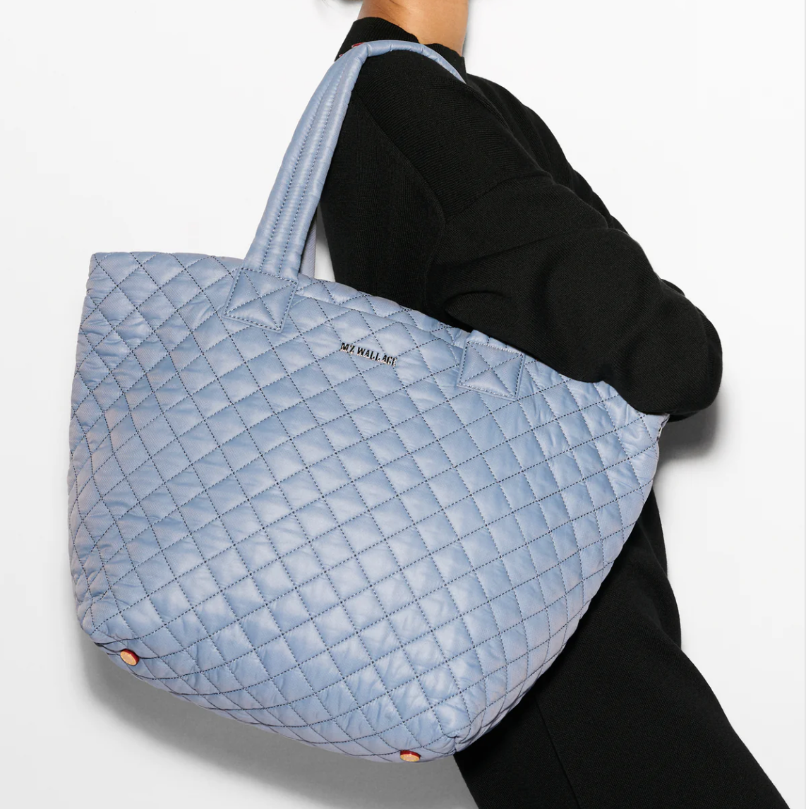 MZ Wallace Medium Metro Tote Deluxe Stone Blue - Big Bag NY