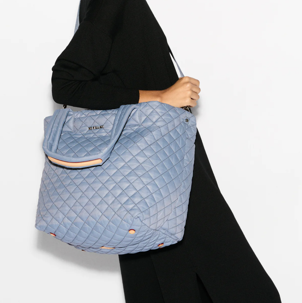 MZ Wallace Medium Metro Tote Deluxe Stone Blue - Big Bag NY
